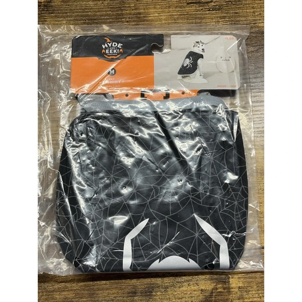 Hyde & Eek Boutique Black Metallic Spider Dog Cat Halloween Costume Size Medium